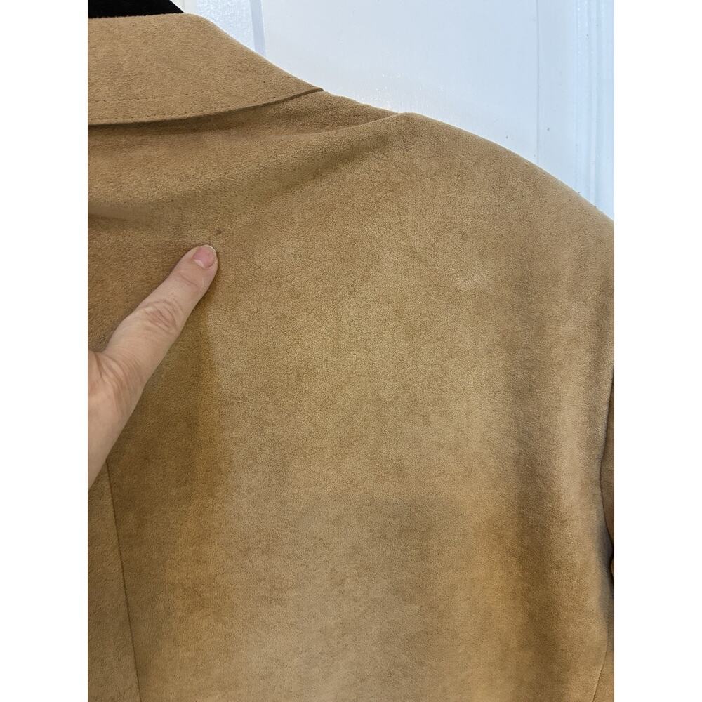 Vintage Halston Ultrasuede "Halsuede" Blazer Camel Tan Mens XL (Size 44/46) - Picture 7 of 11